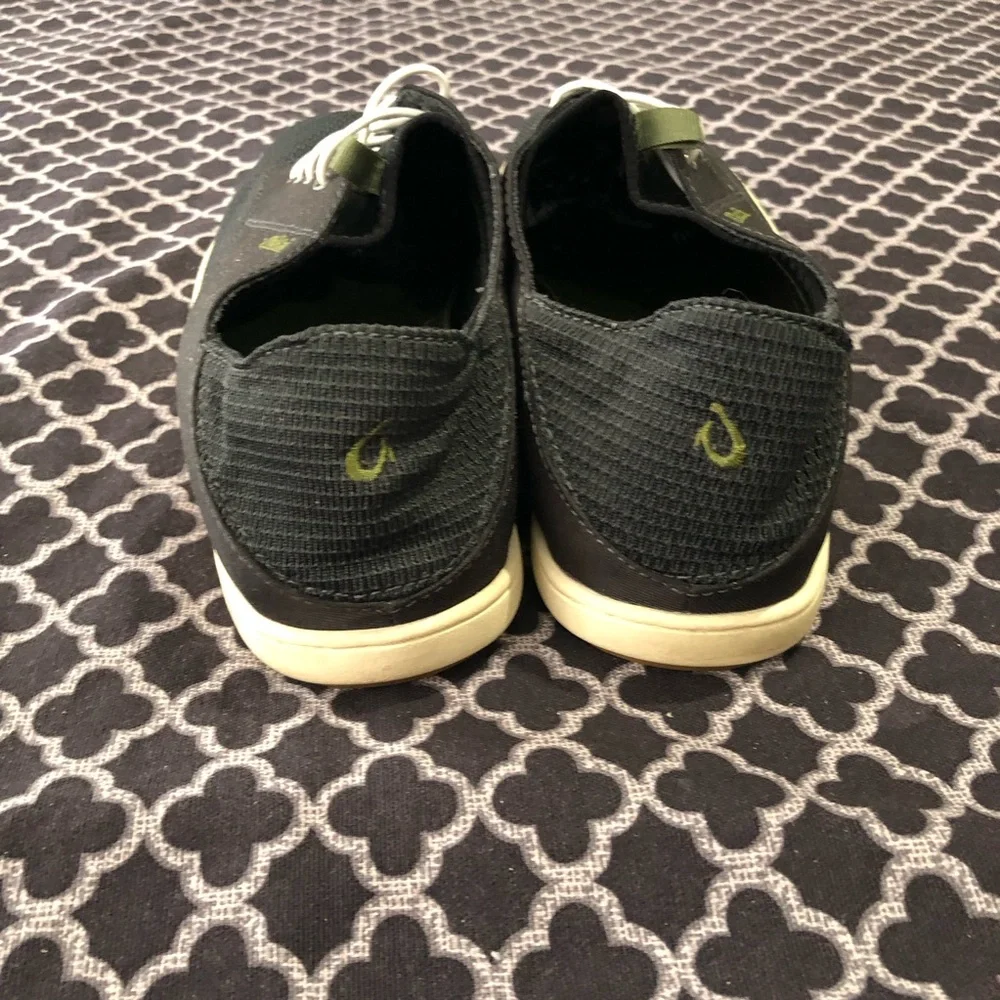 OluKai NOHEA MOKU Mesh Comfort Sneakers Shoes Black Green Sneakers Mens Sz 10